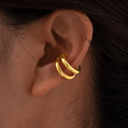 Waterdrop Cartilage Ear Cuff – Stainless Steel by ZEB Jewelry – view 13