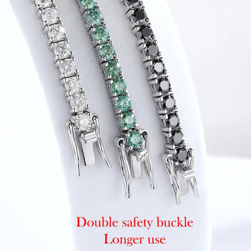 Moissanite Tennis Bracelet – 925 Sterling Silver by ZEB Jewelry – view 12