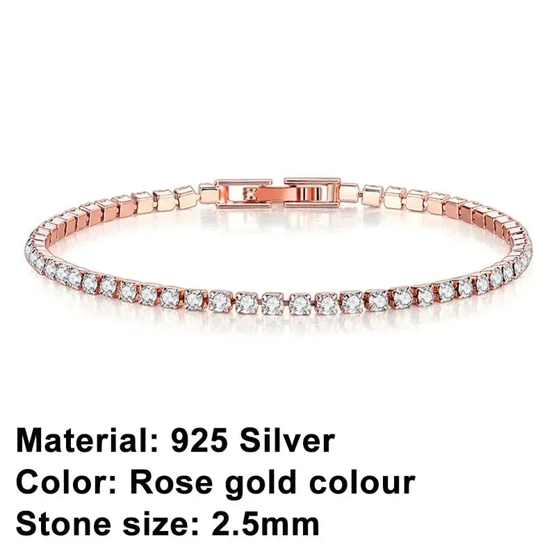 Cubic Zirconia Tennis Bracelet – 925 Sterling Silver by ZEB Jewelry – view 9