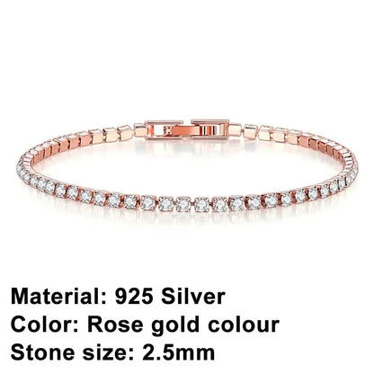 Cubic Zirconia Tennis Bracelet – 925 Sterling Silver by ZEB Jewelry – view 9