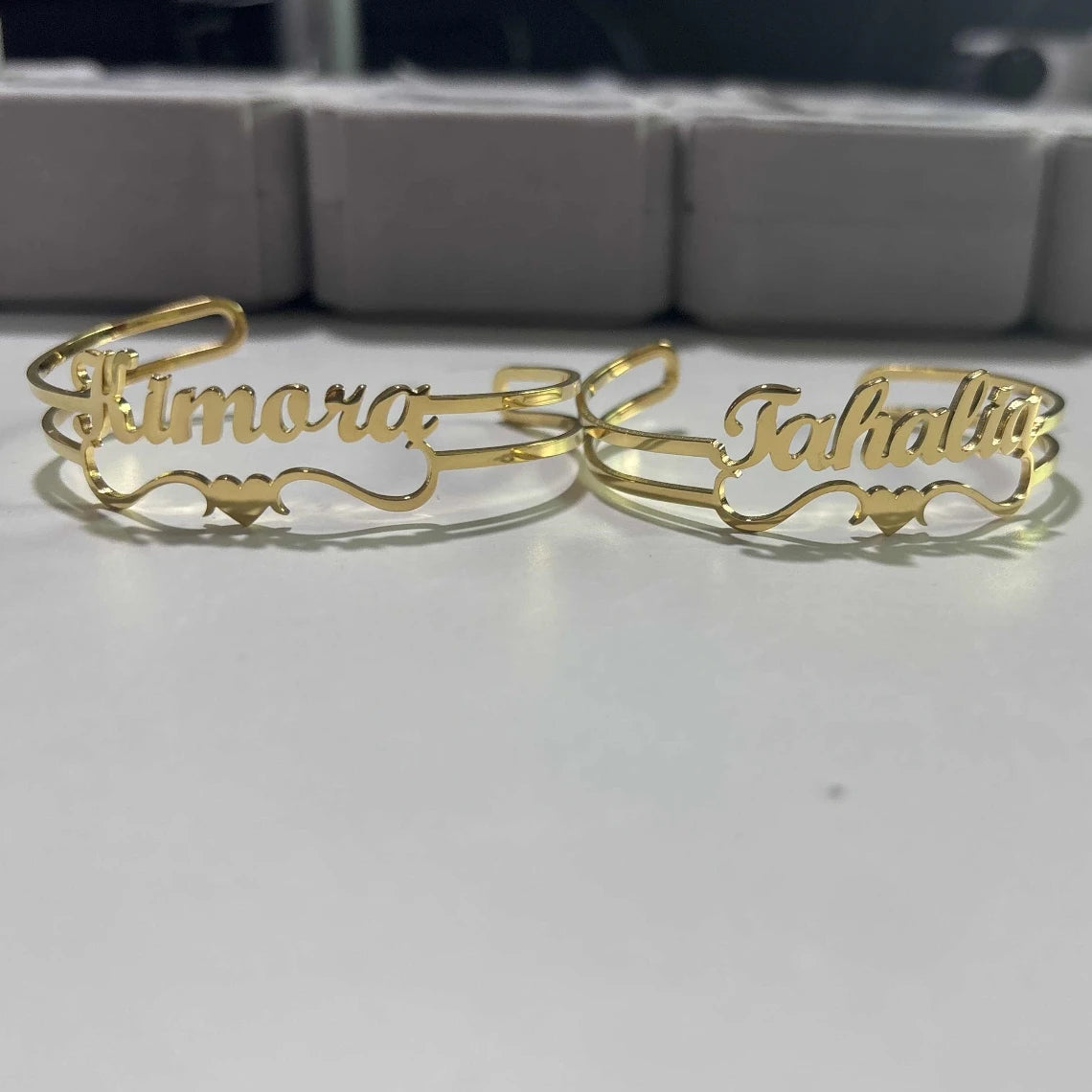 Personalized Heart Name Bracelet – Stainless Steel by ZEB Jewelry – view 4