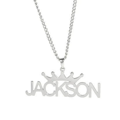 Personalized Crown Name Necklace – Stainless Steel by ZEB Jewelry – view 5