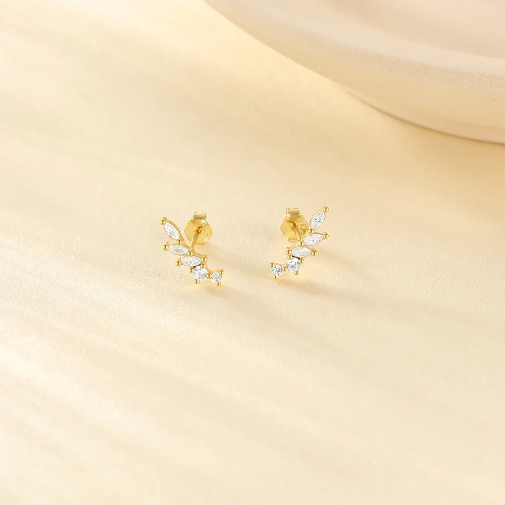 Horse Eye Zircon Stud Earrings – 925 Sterling Silver by ZEB Jewelry – view 4