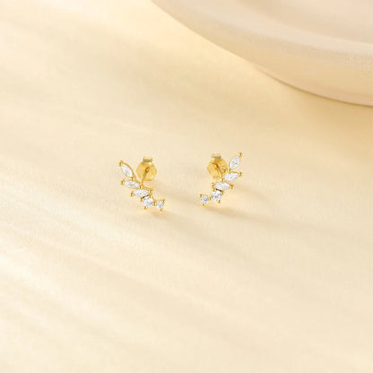 Horse Eye Zircon Stud Earrings – 925 Sterling Silver by ZEB Jewelry – view 4