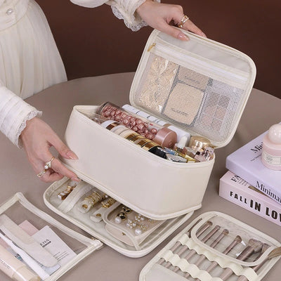 Large Capacity Jewelry Makeup Bag