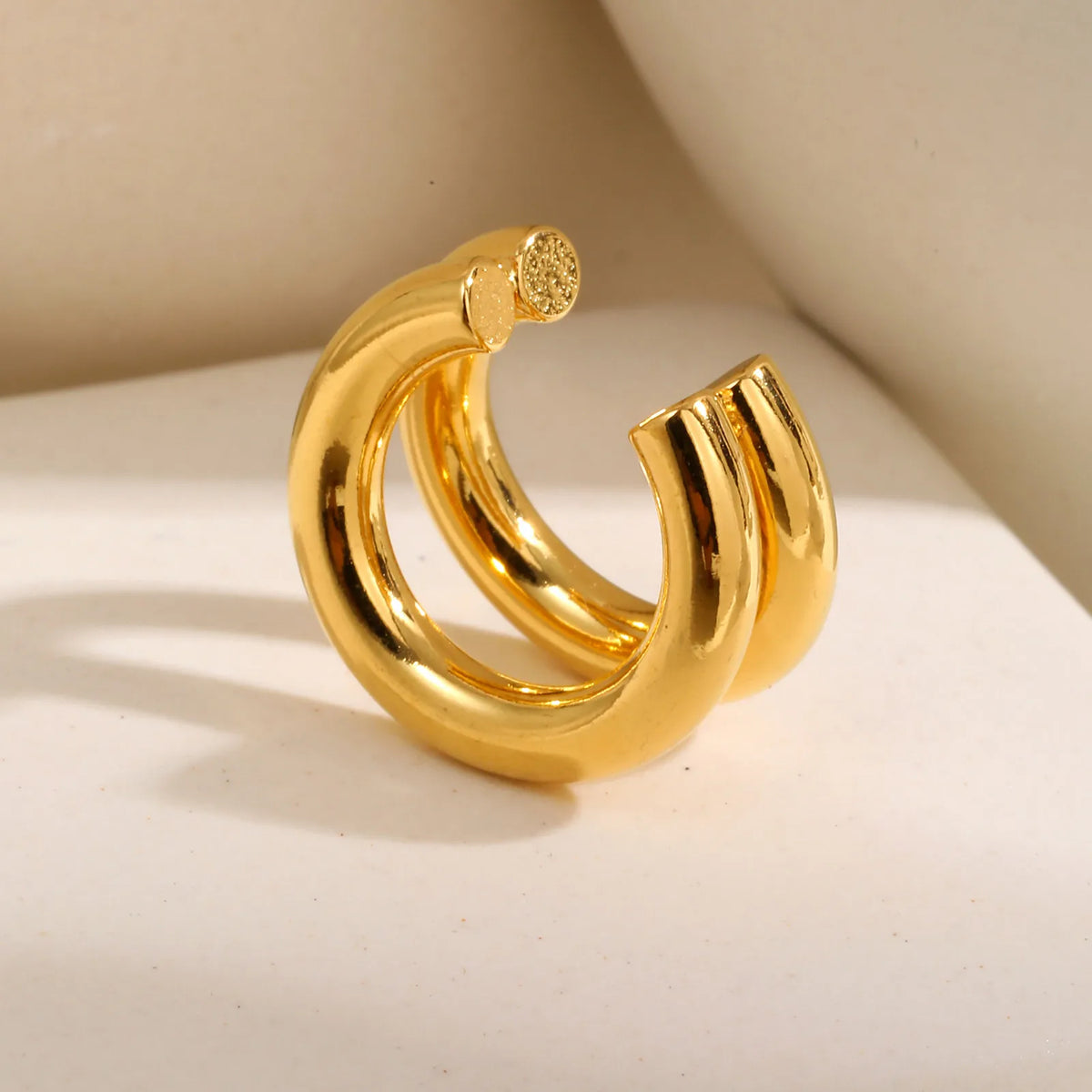 Waterdrop Cartilage Ear Cuff – Stainless Steel by ZEB Jewelry – view 6