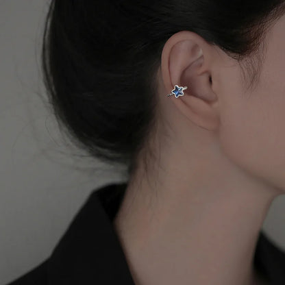 Zircon Star Tassel Clip Earrings by ZEB Jewelry – view 30