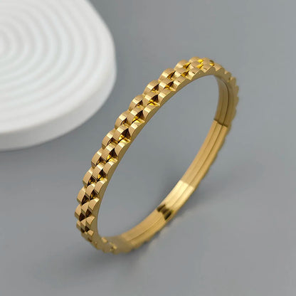 Gold Gear Couple Bracelet – Stainless Steel by ZEB Jewelry – view 1