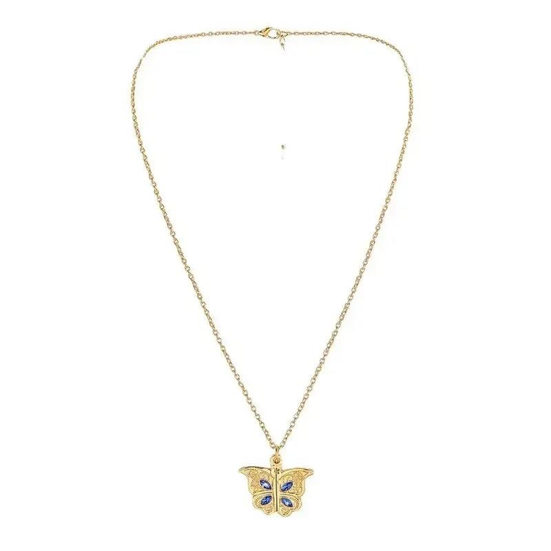 Personalized Butterfly Heart Name Necklace – Stainless Steel by ZEB Jewelry – view 4