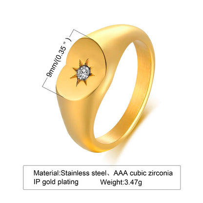 Sunshine Signet Ring – 18K Gold-Plated by ZEB Jewelry – view 17