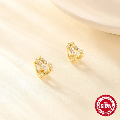 Horse Eye Zircon Stud Earrings – 925 Sterling Silver by ZEB Jewelry – view 15