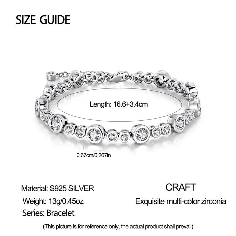 Zircon Tennis Bracelet – 925 Sterling Silver by ZEB Jewelry – view 5