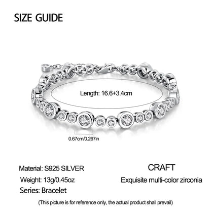 Zircon Tennis Bracelet – 925 Sterling Silver by ZEB Jewelry – view 5
