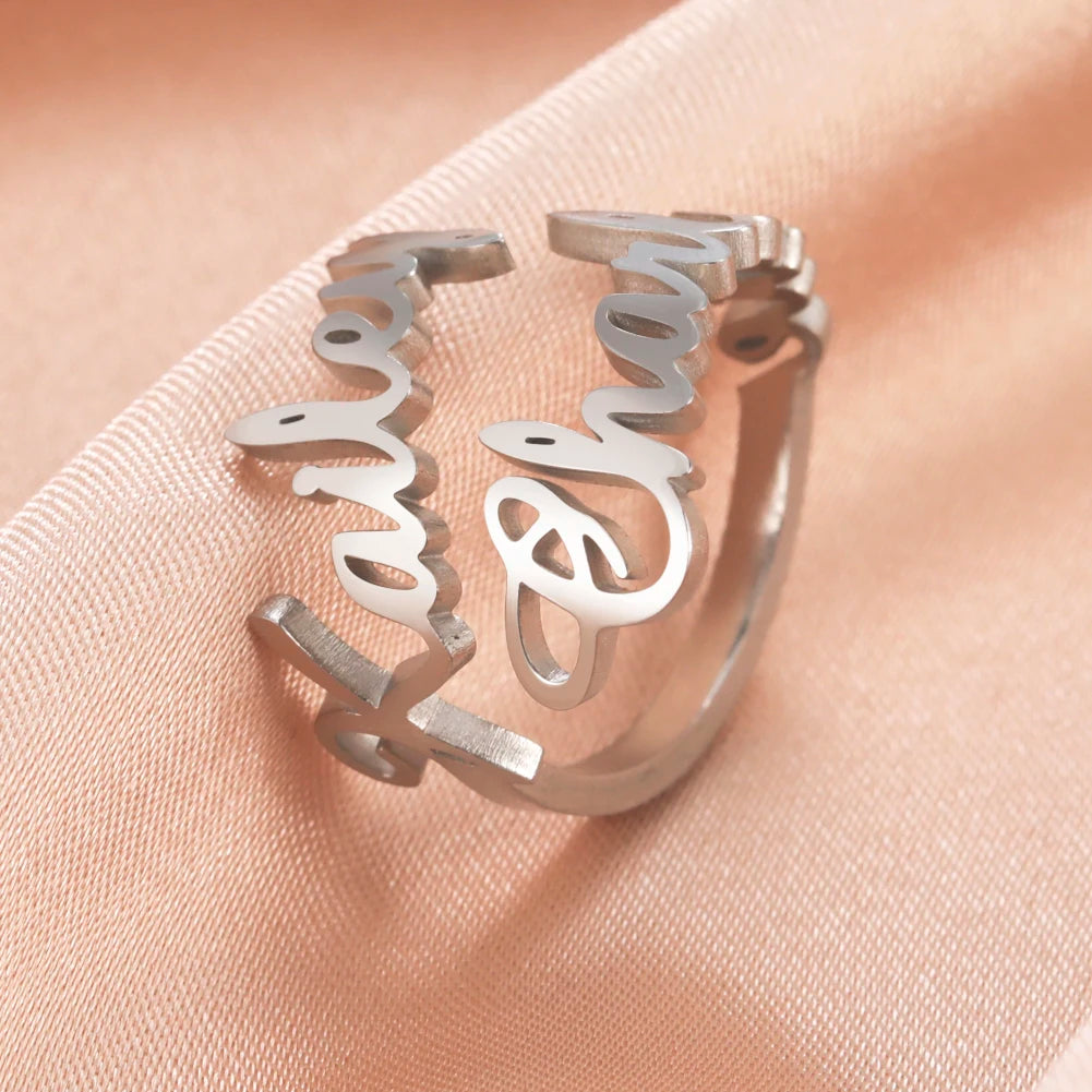 Personalized Name Ring – Stainless Steel by ZEB Jewelry – view 7