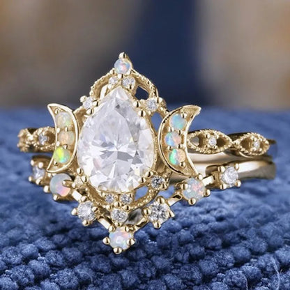 Star & Moon Zircon Ring by ZEB Jewelry – view 3