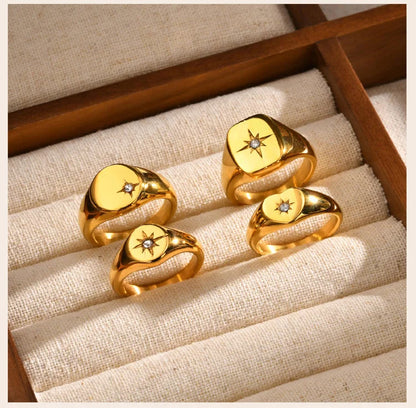 Sunshine Signet Ring – 18K Gold-Plated by ZEB Jewelry – view 10