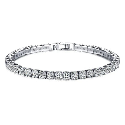 Cubic Zirconia Tennis Bracelet – 925 Sterling Silver by ZEB Jewelry – view 2