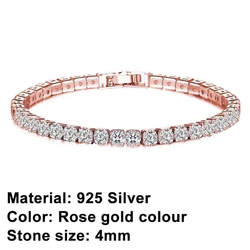 Cubic Zirconia Tennis Bracelet – 925 Sterling Silver by ZEB Jewelry – view 7