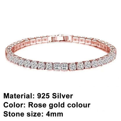 Cubic Zirconia Tennis Bracelet – 925 Sterling Silver by ZEB Jewelry – view 7