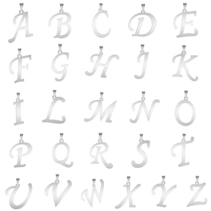 Initial Letter Necklace – Stainless Steel by ZEB Jewelry – view 5