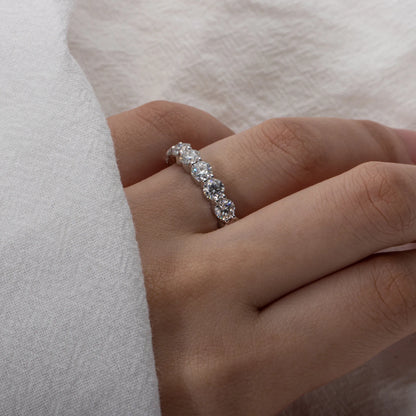 Moissanite Wedding Band – 925 Sterling Silver by ZEB Jewelry – view 11