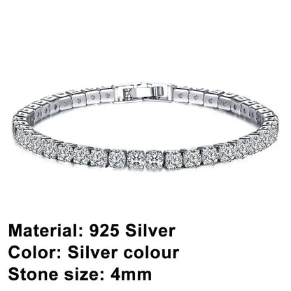 Cubic Zirconia Tennis Bracelet – 925 Sterling Silver by ZEB Jewelry – view 6