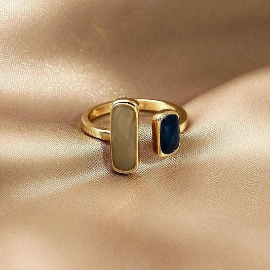 Colorful Enamel Adjustable Ring by ZEB Jewelry – view 1