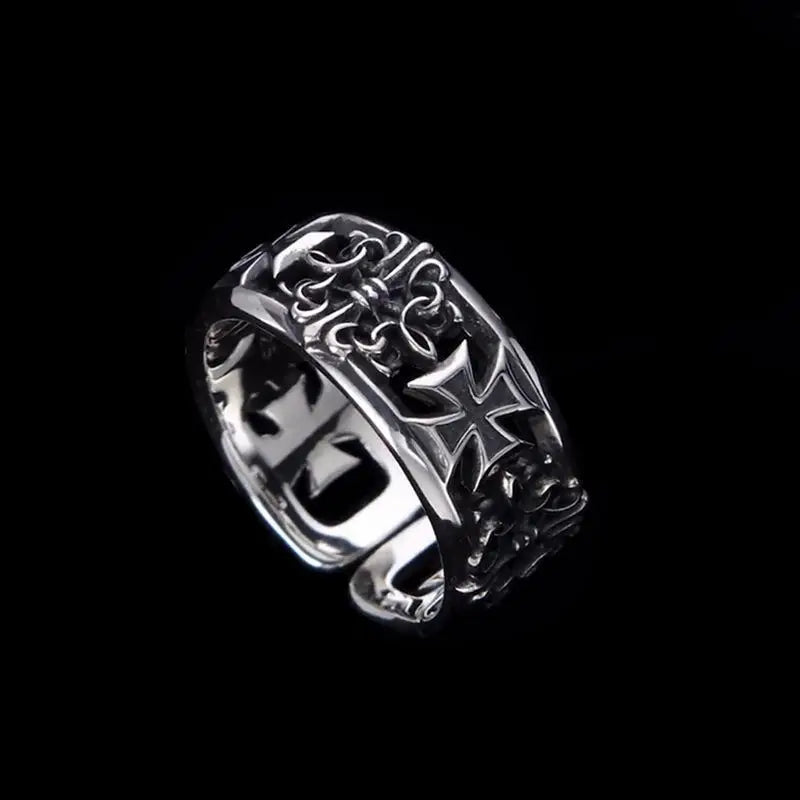 Retro Cross Open Ring by ZEB Jewelry – view 5