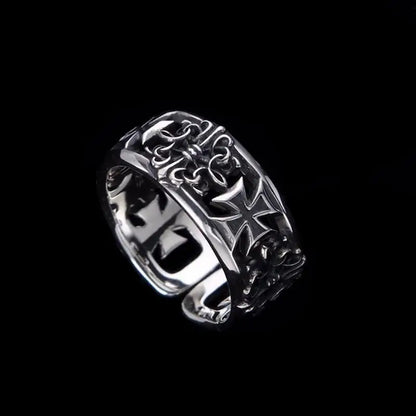 Retro Cross Open Ring by ZEB Jewelry – view 5