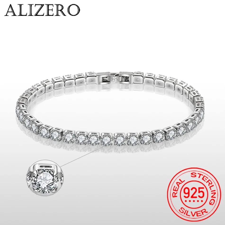 Zircon Tennis Bracelet – 925 Sterling Silver by ZEB Jewelry – view 1