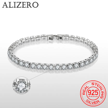Zircon Tennis Bracelet – 925 Sterling Silver by ZEB Jewelry – view 1