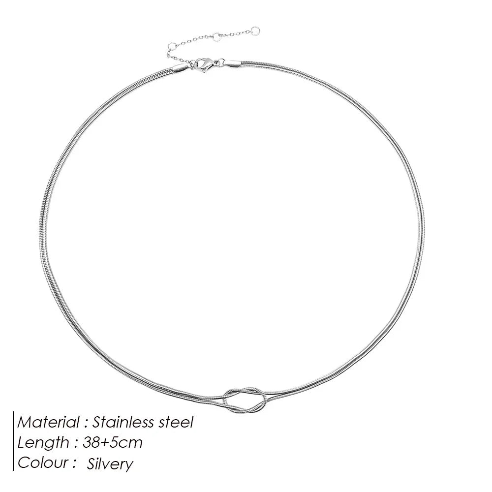 Cubic Zirconia Necklace – Stainless Steel by ZEB Jewelry – view 28