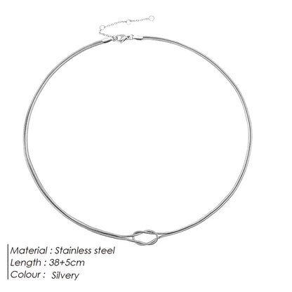 Cubic Zirconia Necklace – Stainless Steel by ZEB Jewelry – view 28