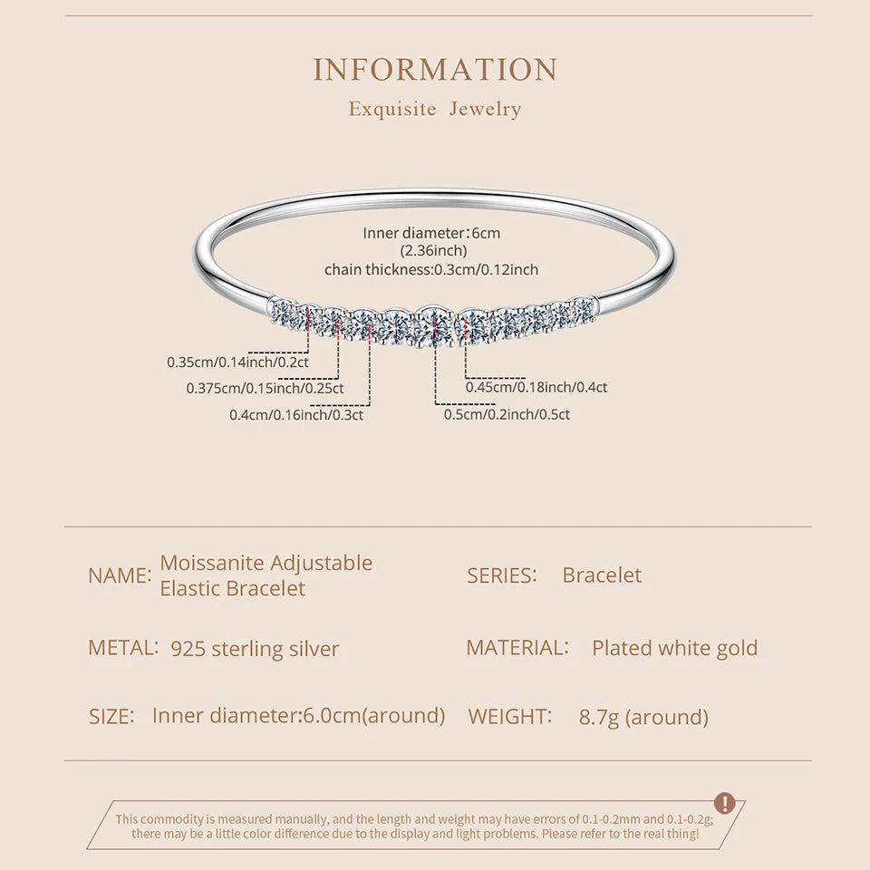 Moissanite Bar Bracelet – 925 Sterling Silver by ZEB Jewelry – view 14