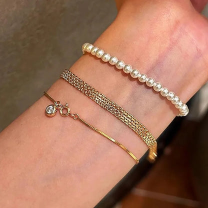 18K Gold-Plated Mesh Bracelet – Stainless Steel by ZEB Jewelry – view 3