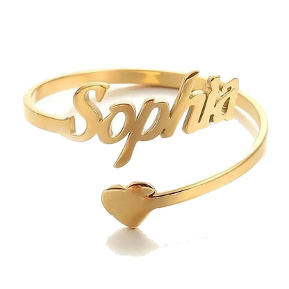 Personalized Heart Name Ring – Stainless Steel by ZEB Jewelry – view 5