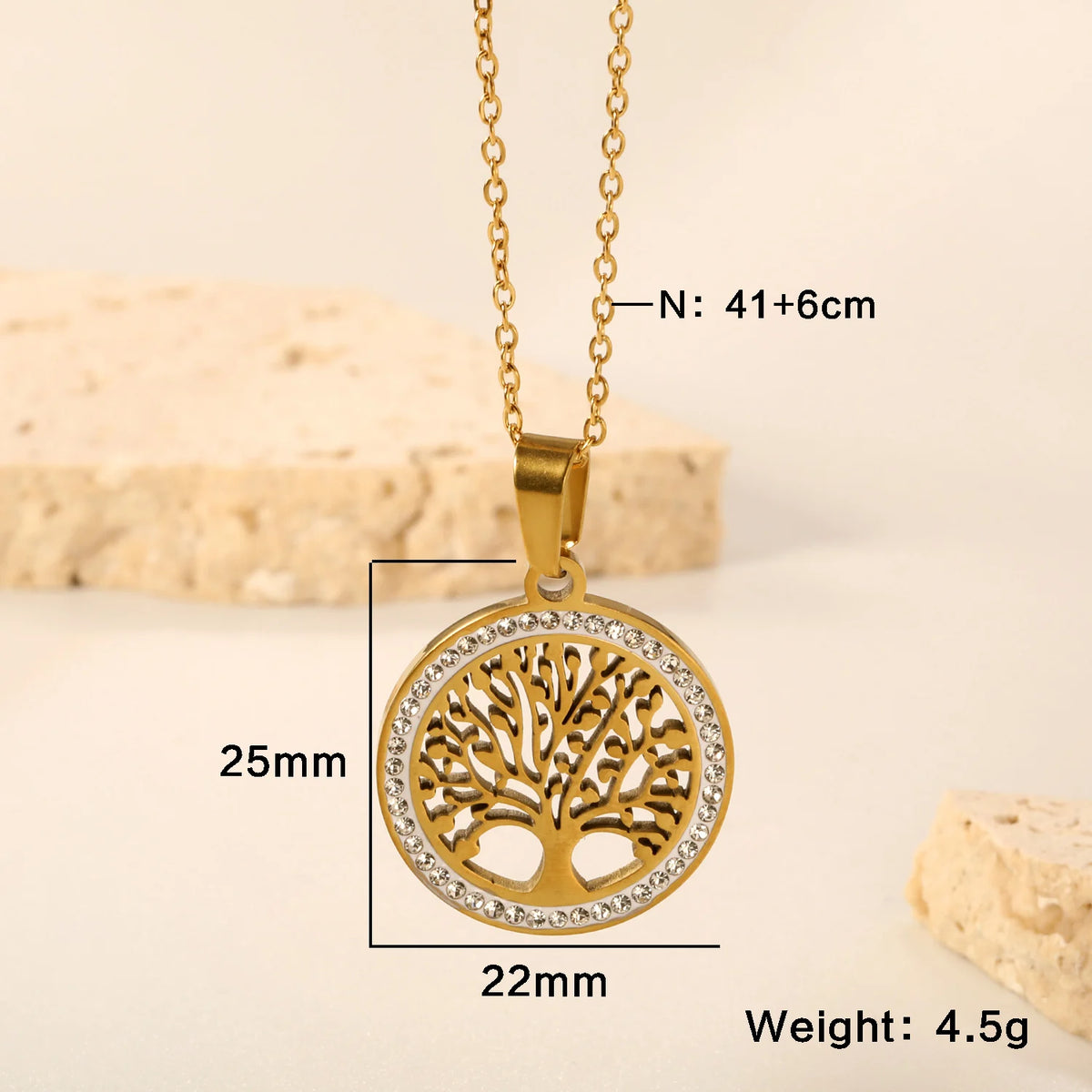 Cubic Zirconia Necklace – Stainless Steel by ZEB Jewelry – view 24