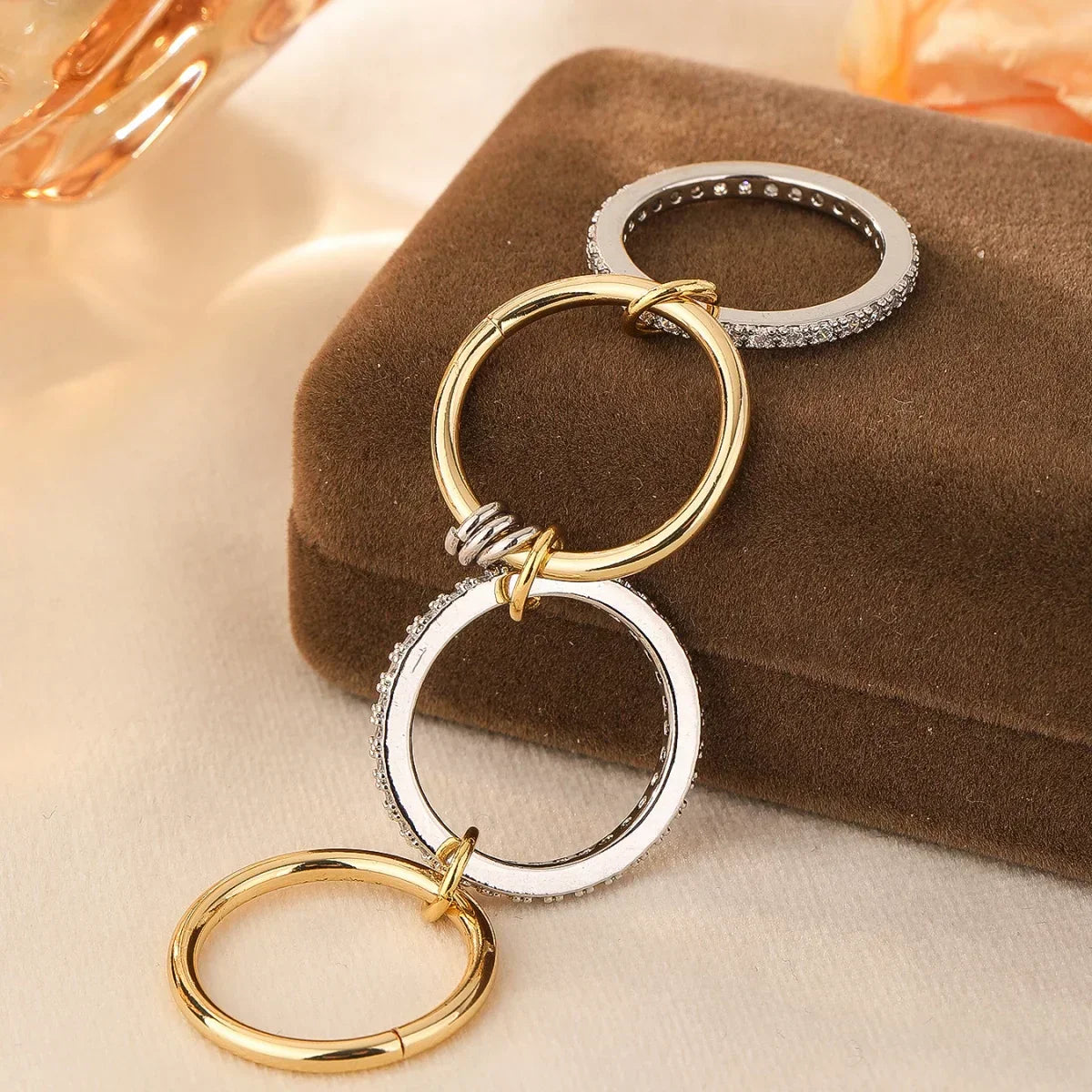 Two-Tone Four-Ring Set by ZEB Jewelry – view 2