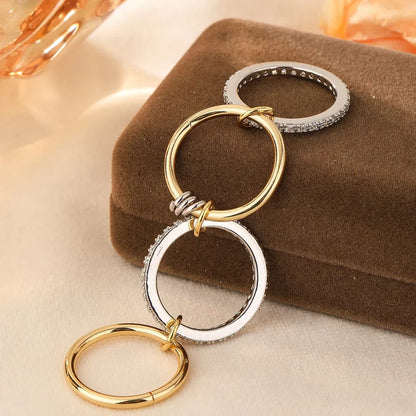 Two-Tone Four-Ring Set by ZEB Jewelry – view 2