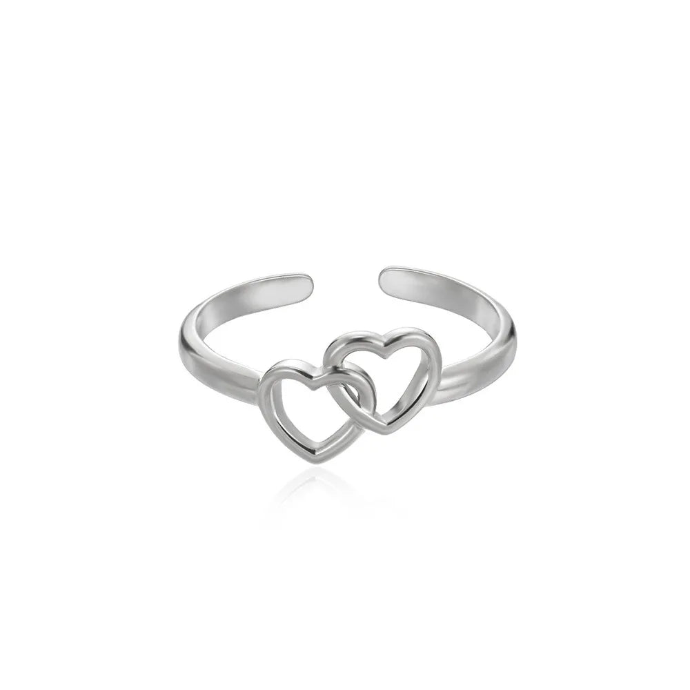 Stackable Zircon Heart Ring Set by ZEB Jewelry – view 36