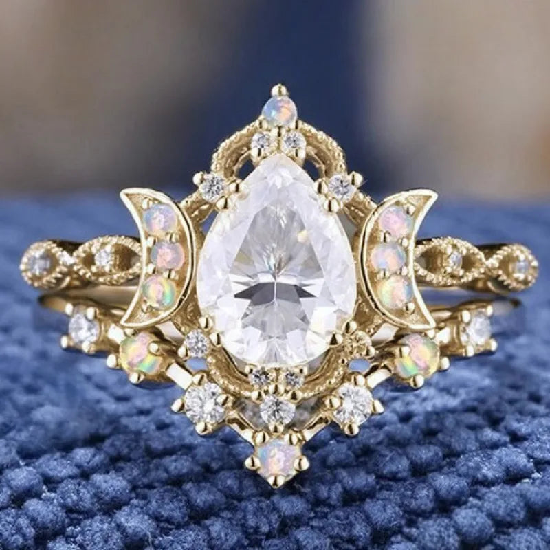 Star & Moon Zircon Ring by ZEB Jewelry – view 1