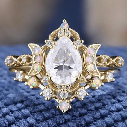 Star & Moon Zircon Ring by ZEB Jewelry – view 1