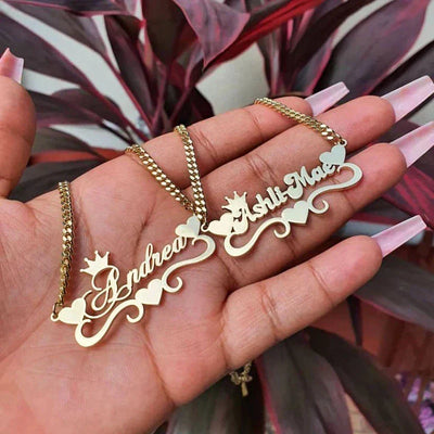 Custom Heart Name Necklace