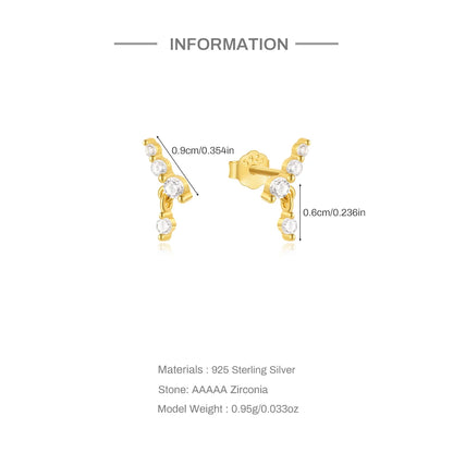 Horse Eye Zircon Stud Earrings – 925 Sterling Silver by ZEB Jewelry – view 23