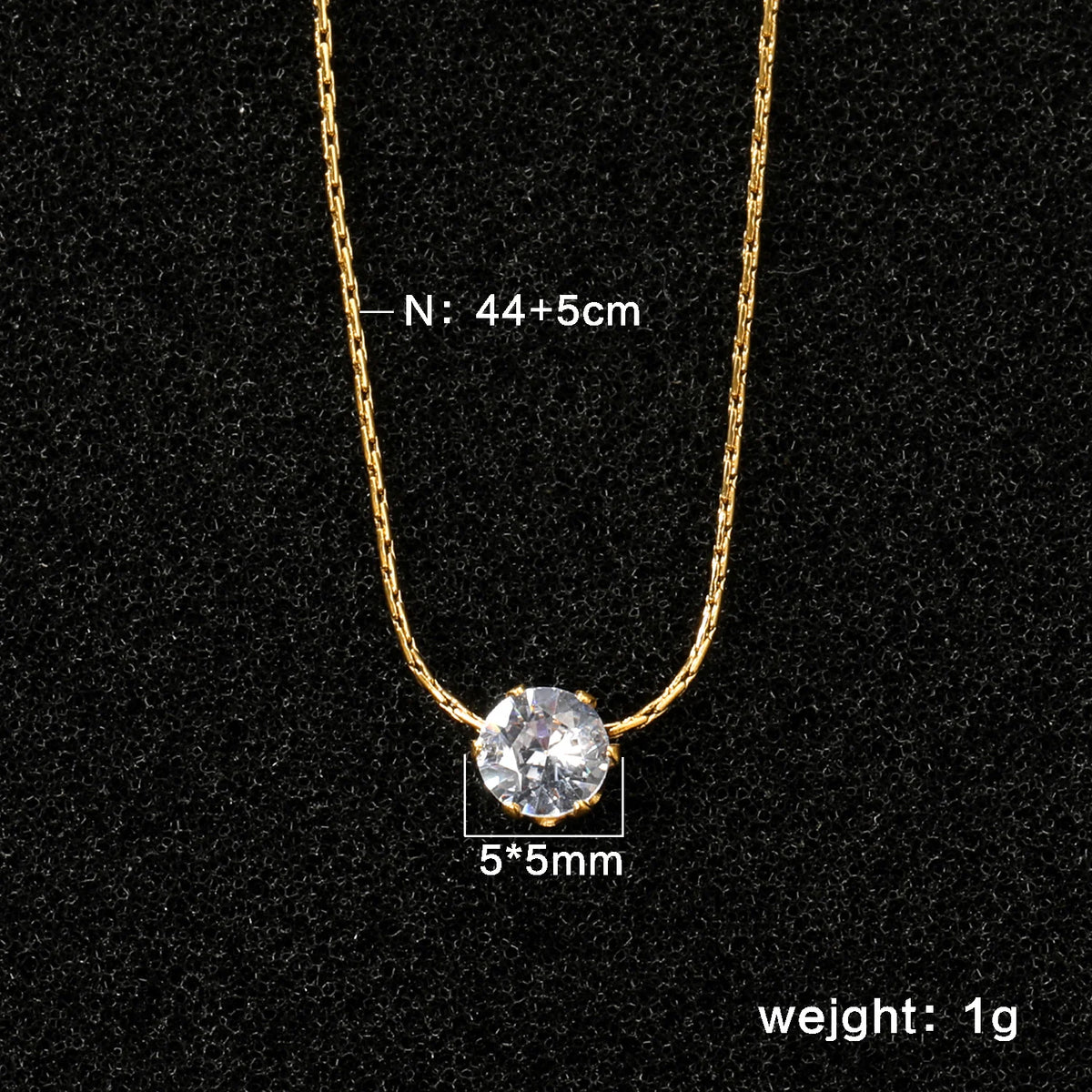 Cubic Zirconia Necklace – Stainless Steel by ZEB Jewelry – view 22