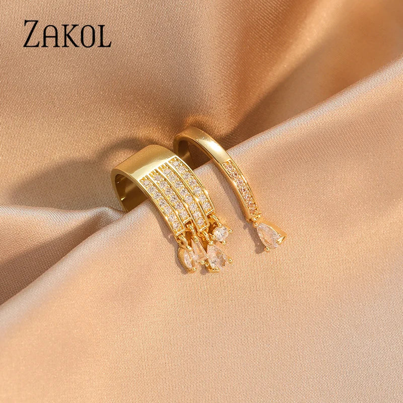 Waterdrop Zircon Statement Ring by ZEB Jewelry – view 4