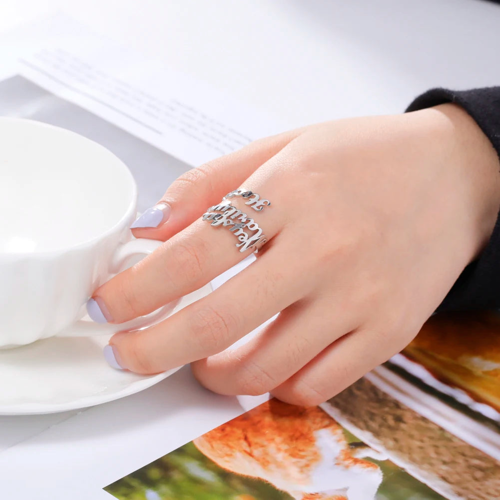 Personalized Name Ring – Stainless Steel by ZEB Jewelry – view 4