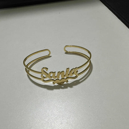 Personalized Heart Name Bracelet – Stainless Steel by ZEB Jewelry – view 3