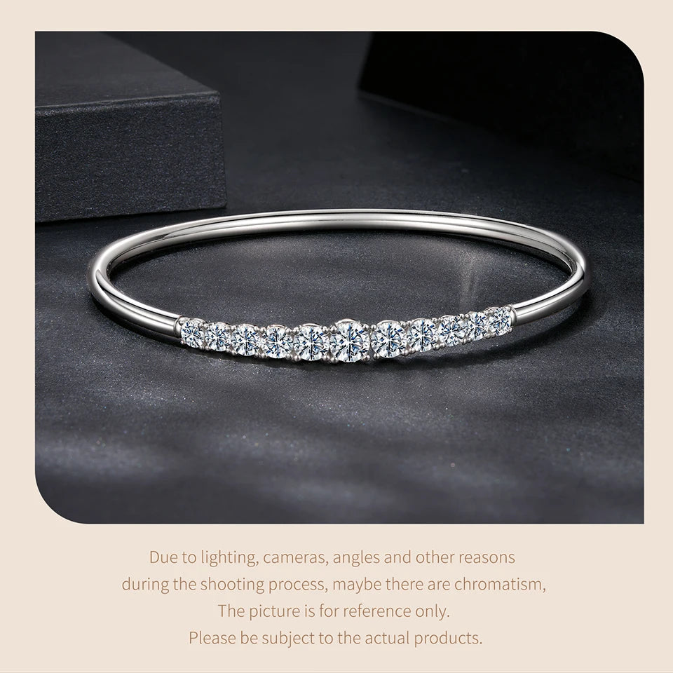 Moissanite Bar Bracelet – 925 Sterling Silver by ZEB Jewelry – view 10