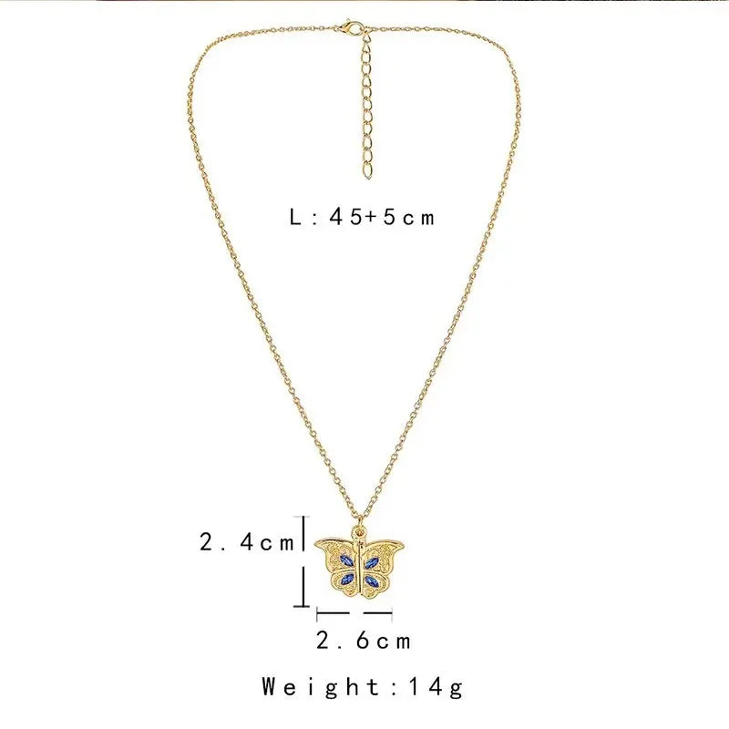 Personalized Butterfly Heart Name Necklace – Stainless Steel by ZEB Jewelry – view 2